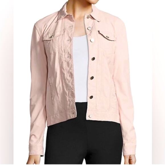 ATM Blush Leather Trucker Jacket Size Small - Picture 1 of 8